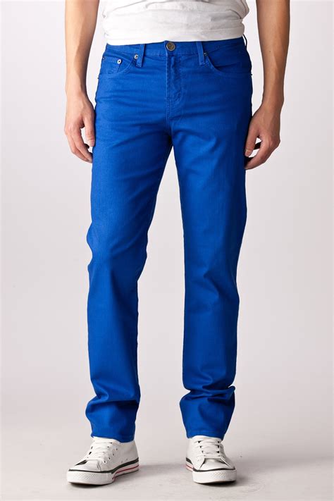 bright blue jeans men's.